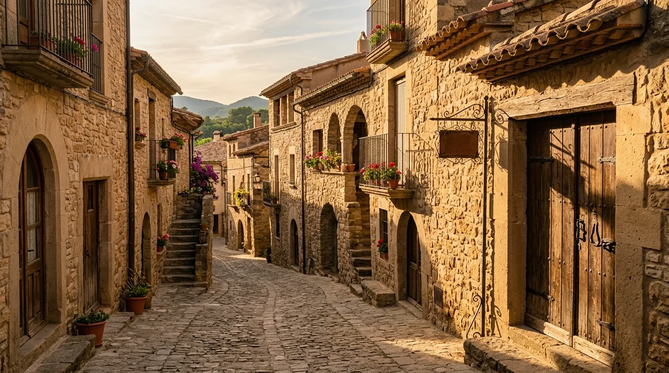 Carrer del casc antic d'Vallvera del Bosc.